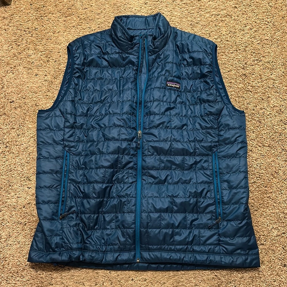 Blue men’s Patagonia vest